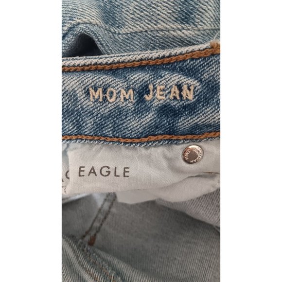 American Eagle 10R Medium Wash Mom Denim Casual Comfort Occasion Stretch Jeans - Picture 5 of 6